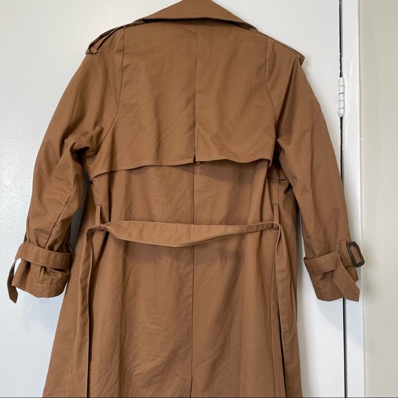Brown Trench Coat Sz S NWOT - Picture 4 of 5